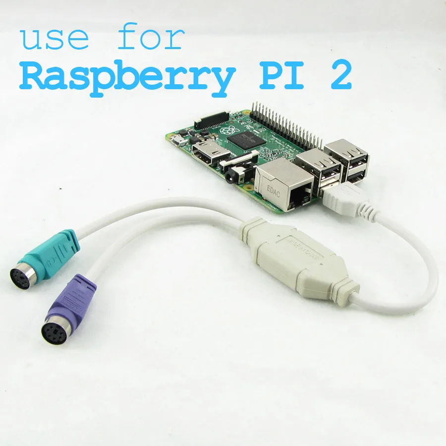 USB к PS/2 кабель клавиатуры и Мышь конвертер адаптер кабеля для Raspberry PI 3 модель B PI3 PI2