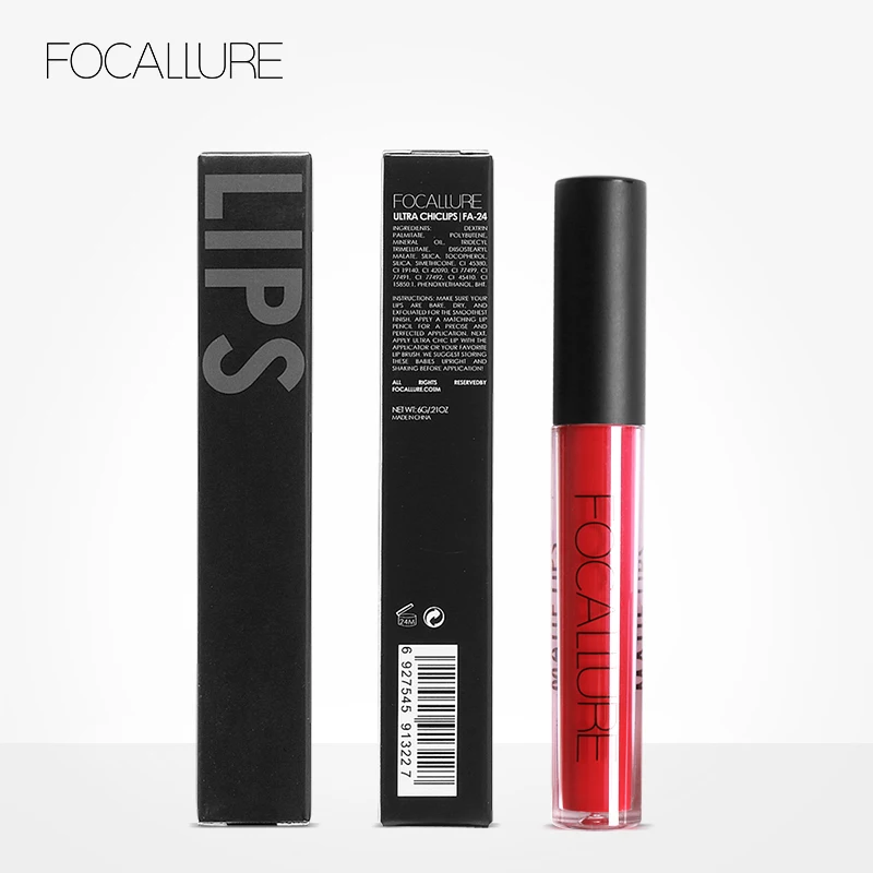 FOCALLURE 25 матовые цвета для губ антипригарная чашка питательный жидкий блеск