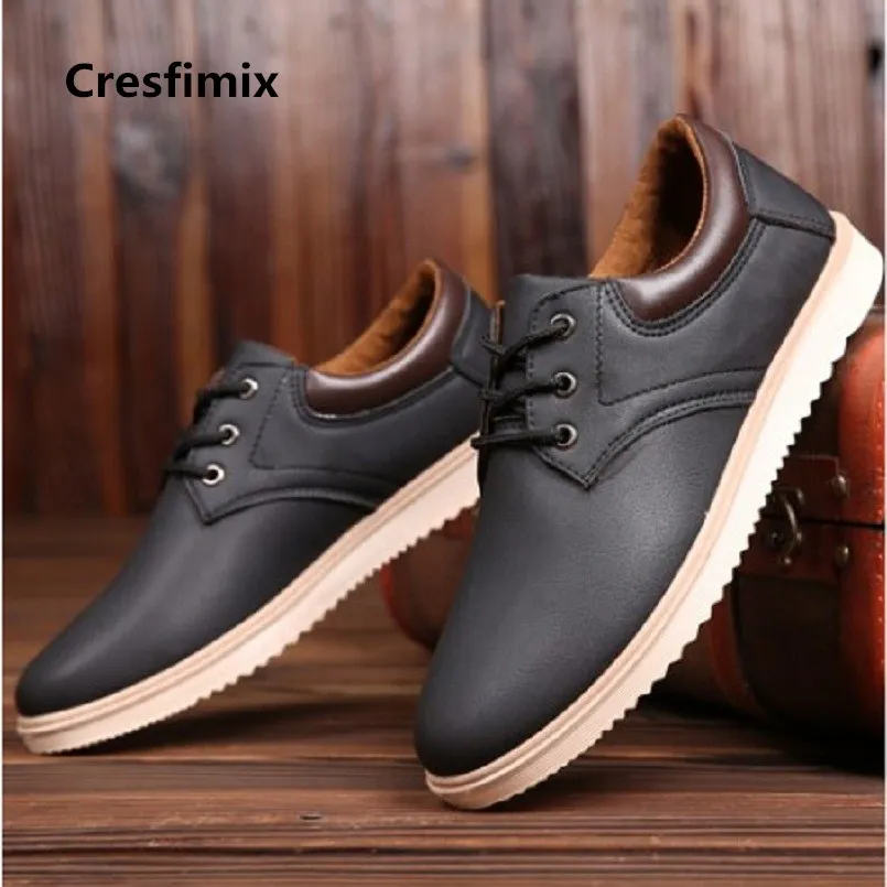 Cresfimix zapatos hombre Мужская мода 2018 коричневая Удобная Осенняя обувь мужская крутая на