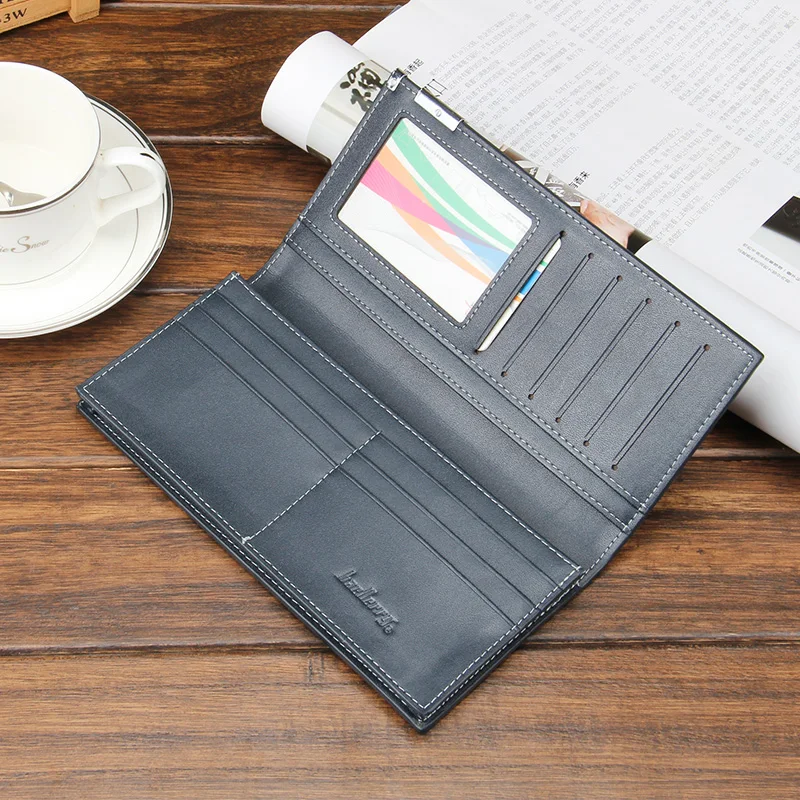 Кошелек BEALLERRY мужской двойной из кожи с отделением для карт|carteira masculina|bifold men walletmen