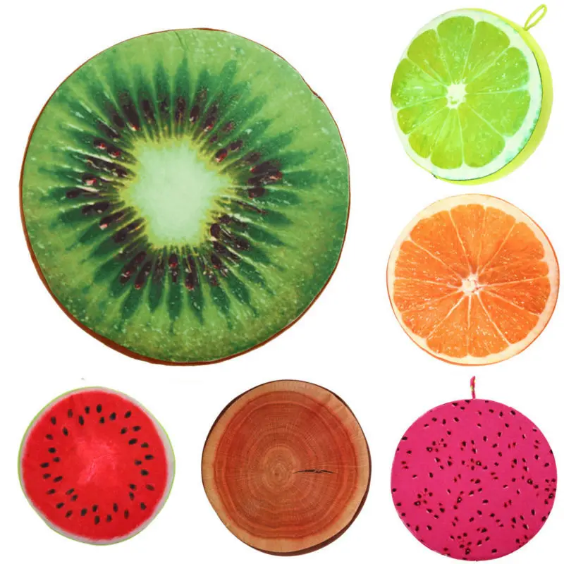 Подушка для офисного кресла с изображением фруктов подушка в виде фрукта хлопок