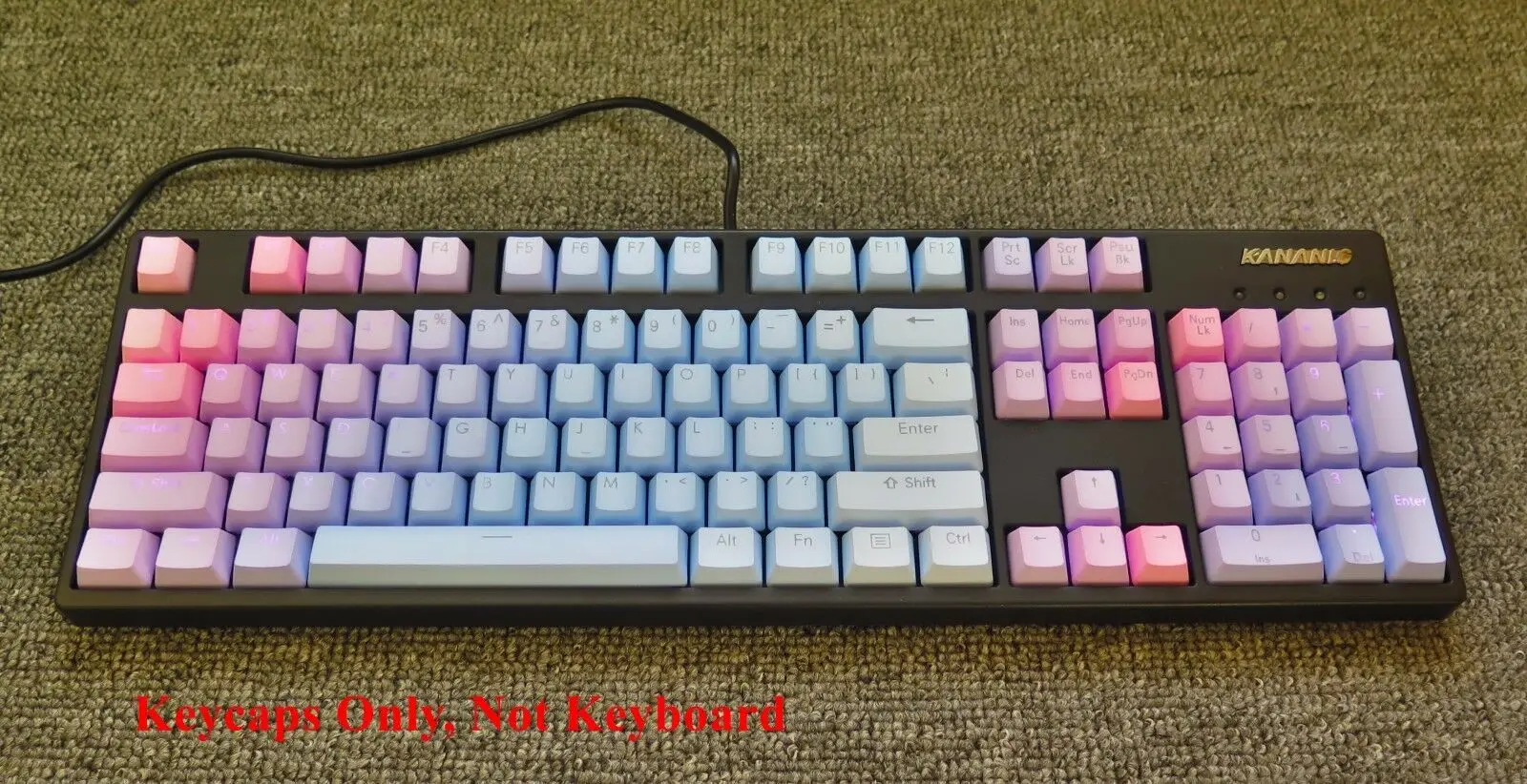 87/104 клавиши PBT градиентная синяя красная клавишная крышка ANSI OEM профиль ключевой