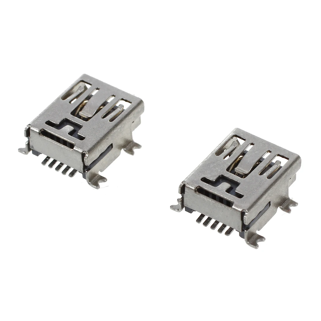 KSOL 10 шт. Mini USB 5 Pin гнездовой разъем SMT &quotсделай сам&quot Серебряный тон | Обустройство