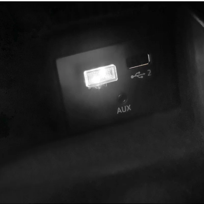Миниатюрный светодиодный ночник USB для освещения салона автомобиля нижняя лампа