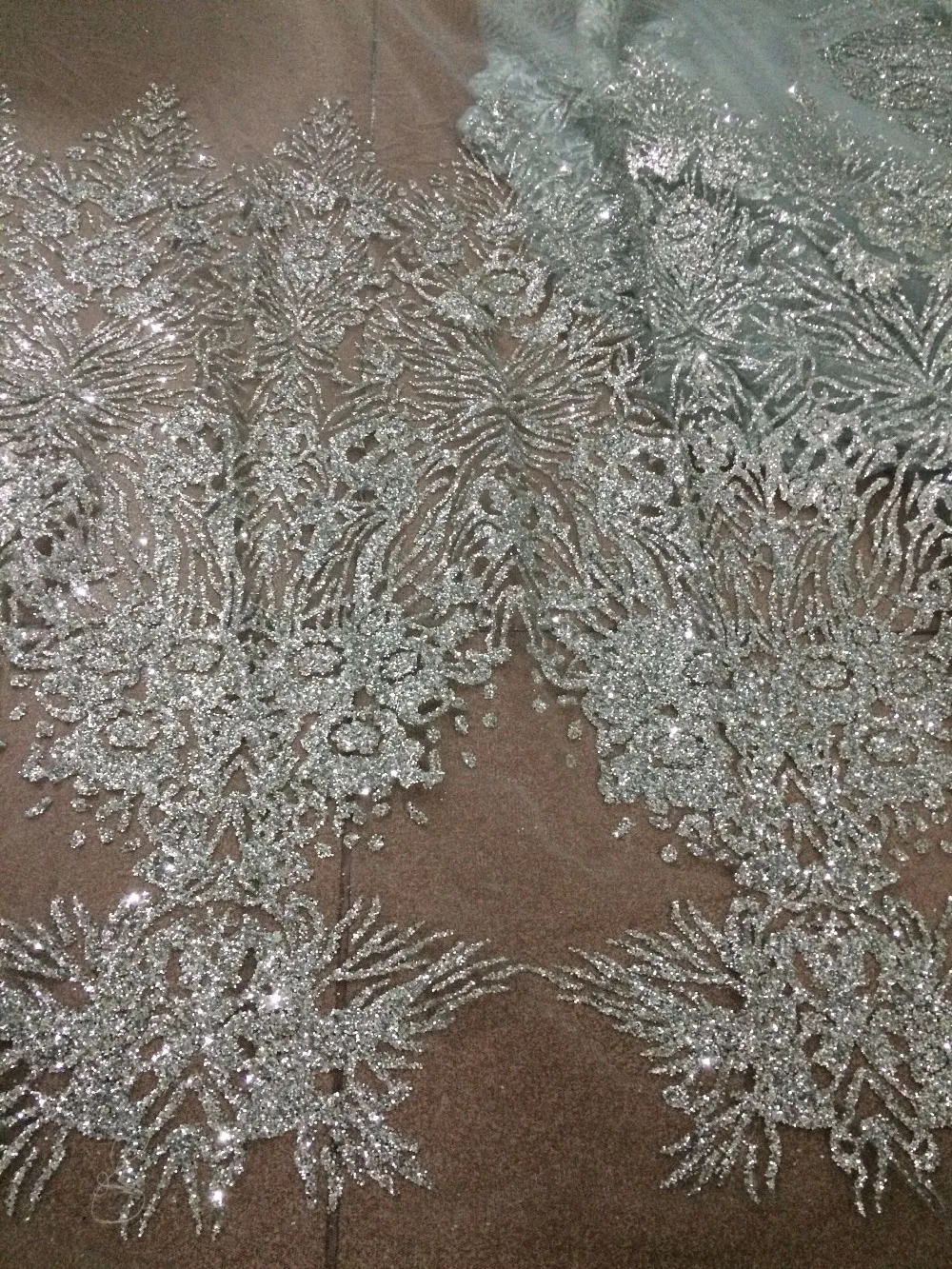 Специальная французская сетчатая вышитая кружевная ткань блестящая для