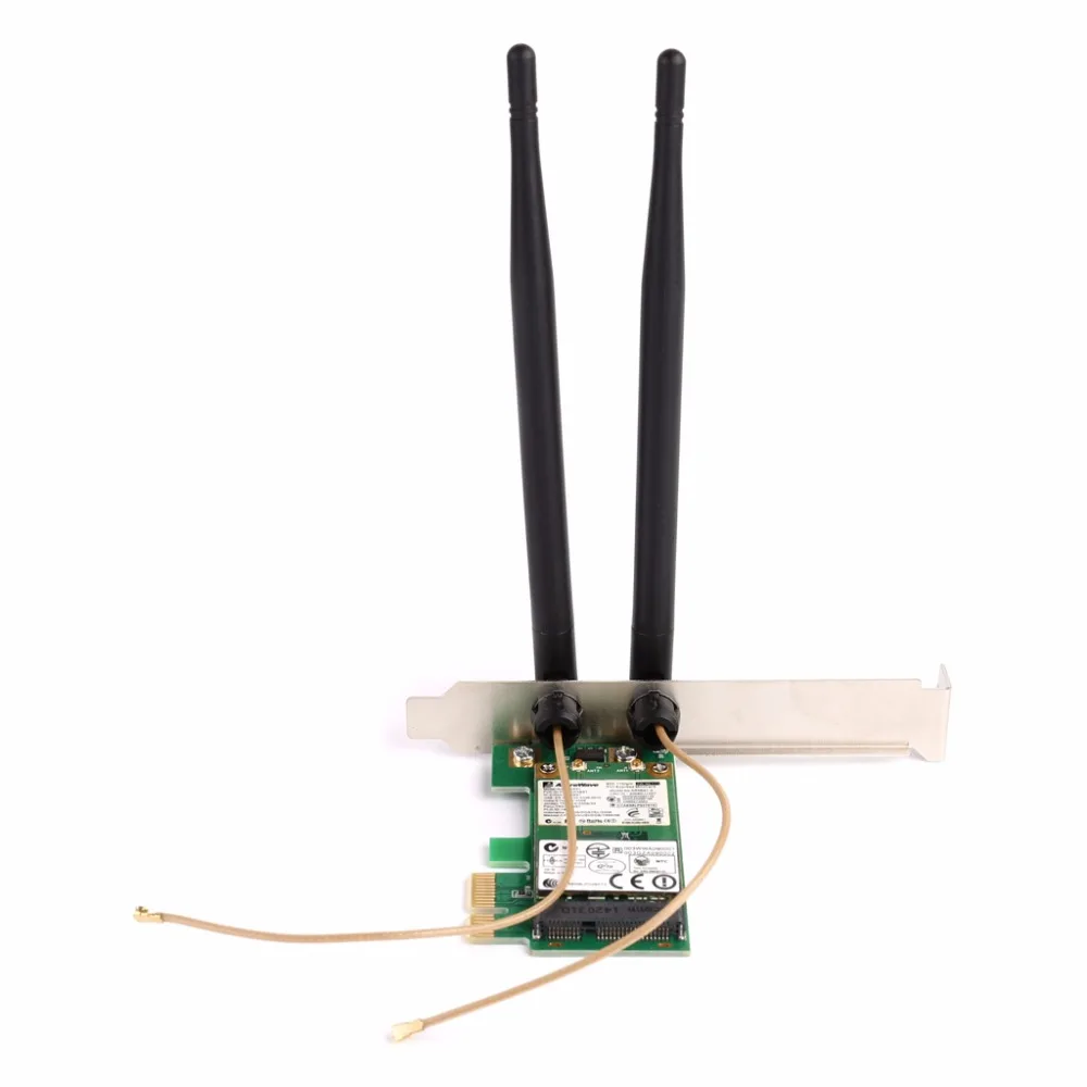 AR9281 Настольный Wlan беспроводной Wifi PCI-E карта адаптер PCI-1X 300 м с двойной несъемной антенной