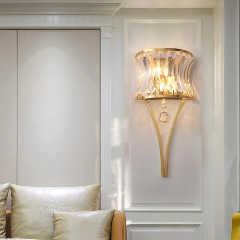 Post-Modern LED crystal wall sconces Modern iron lamps decorative home lighting living room corridor bedroom light | Освещение