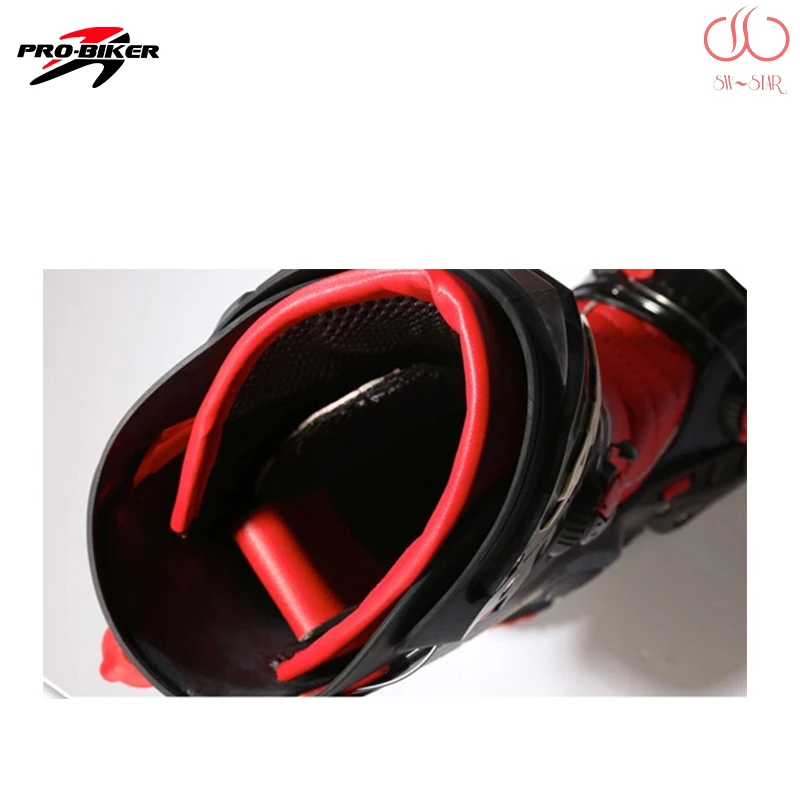 Мотоциклетные ботинки Pro-Biker SPEED Racing moto защитная обувь для мотогонок, кожаные длинные ботинки, Нескользящие, водонепроницаемые BPB03
