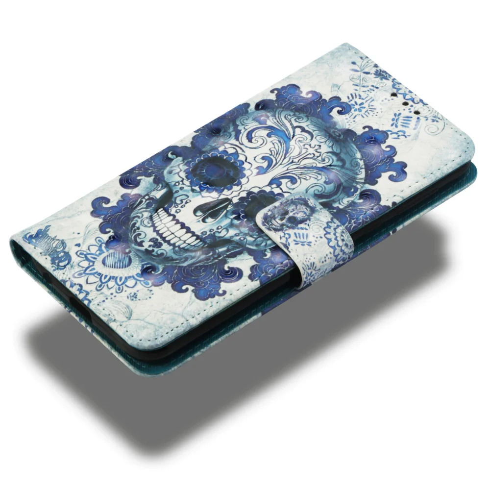 Чехол для Moto G5s Dream Flower Skull С 3D рисунком кожаный чехол Motorola Plus корпуса телефона