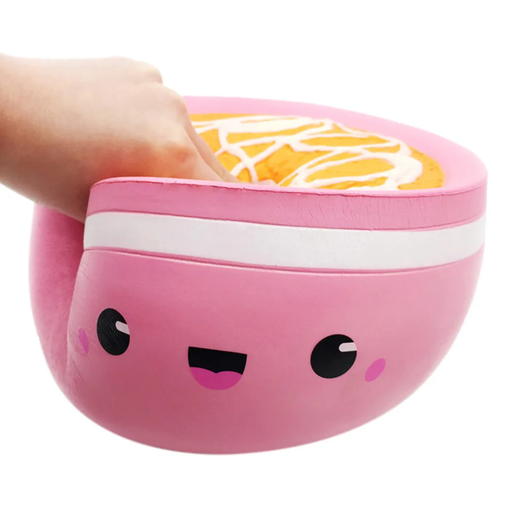 Kawaii Jumbo розовая рисовая чаша для снятия стресса Ароматизированная супер медленно