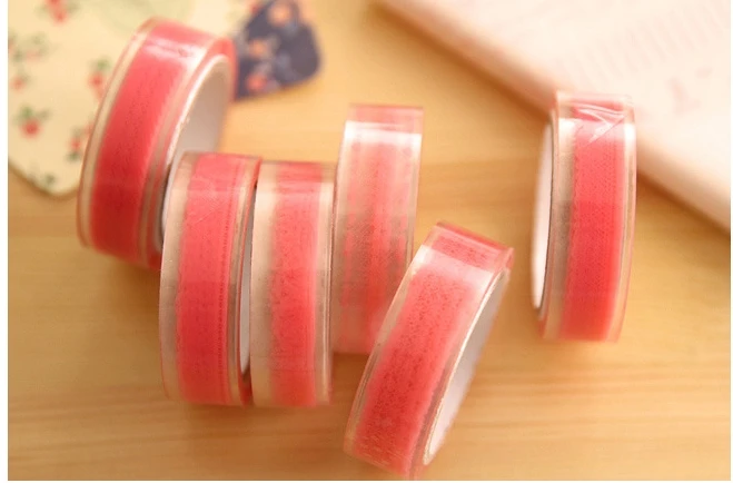 1 шт. ярко-розовые кружевные прозрачные Васи клейкие ленты для маскировки