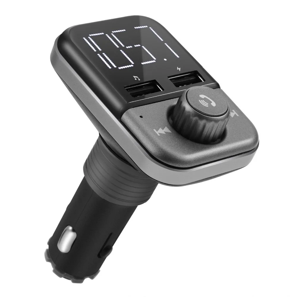Фото Dual USB Автомобильное Зарядное устройство 5 В/2.4A Quick Charge с fm-передатчик 1 4 дюймов