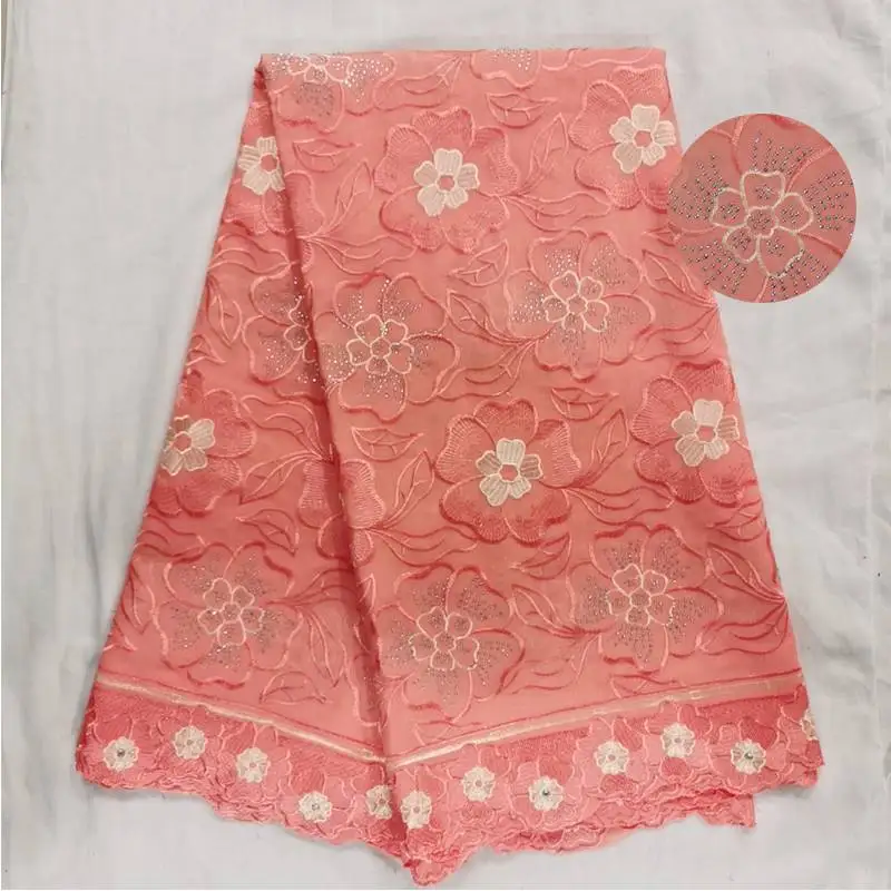 as picture show 4 African Cotton Swiss Voile Lace Fabric High-grade fabrics Swiss Voile Lace In Switzerland For Wedding Party Dress - Цвет: as picture show 4