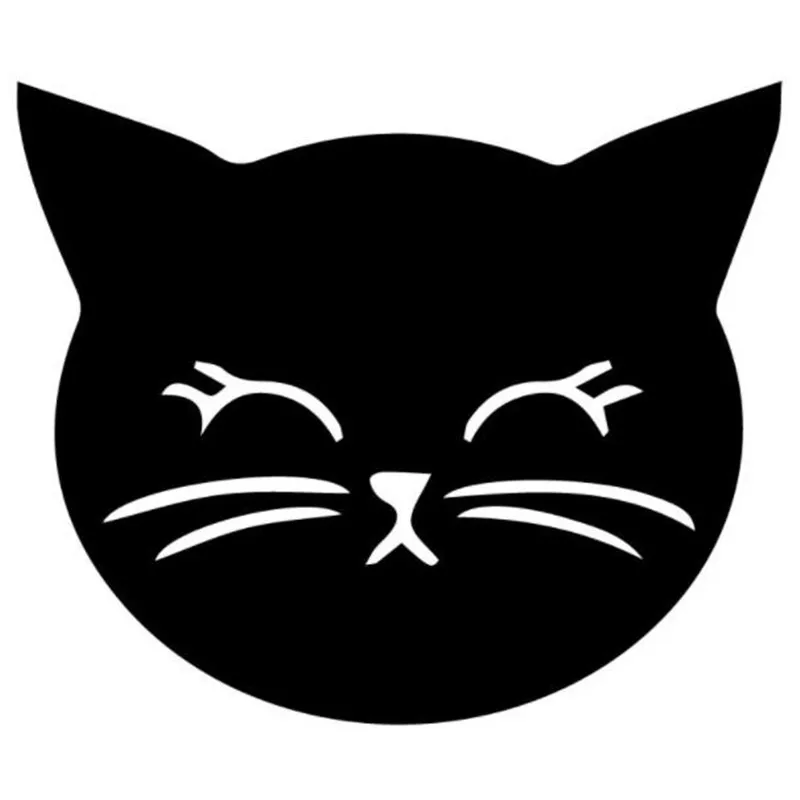 Черные накладки для одежды с изображением головы кота утюжок переноса 3d наклейки