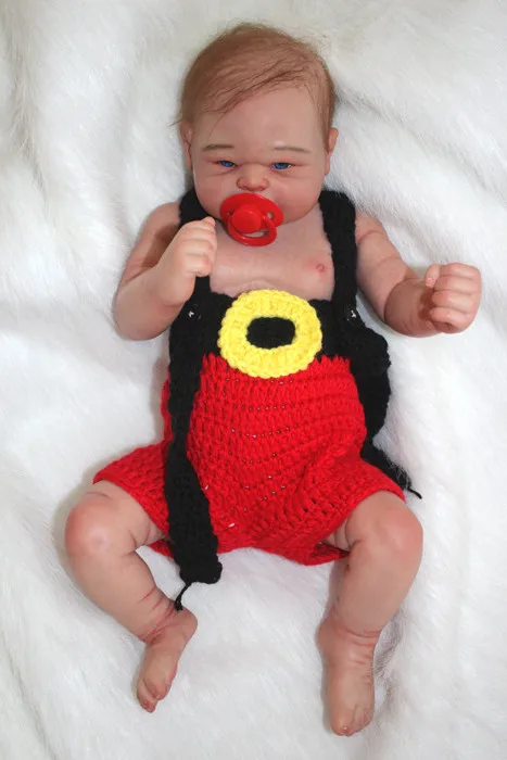 Милый новорожденный полносиликоновый Bebe Кукла Reborn Baby Girl Реалистичная