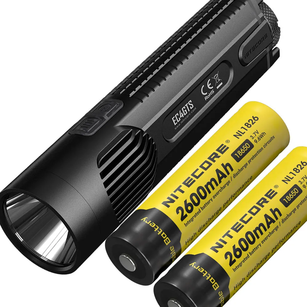 NITECORE EC4GTS тактический фонарь комплект Cree XHP35 HD max 1800 люмен прожектор луч бросок 396 м