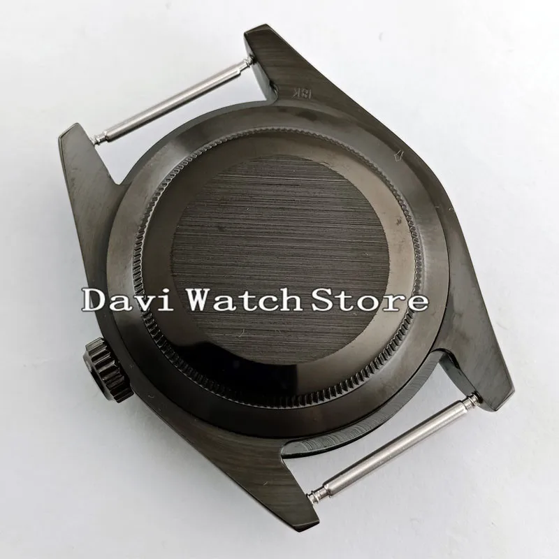 40 мм черный простой чехол для часов Fit ETA 2836, DG 2813/3804 Miyota 8205/8215 movement P900