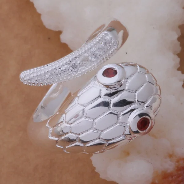 Серебряное кольцо Модные украшения для женщин и мужчин маленькая змея/eekamvra fugaolna