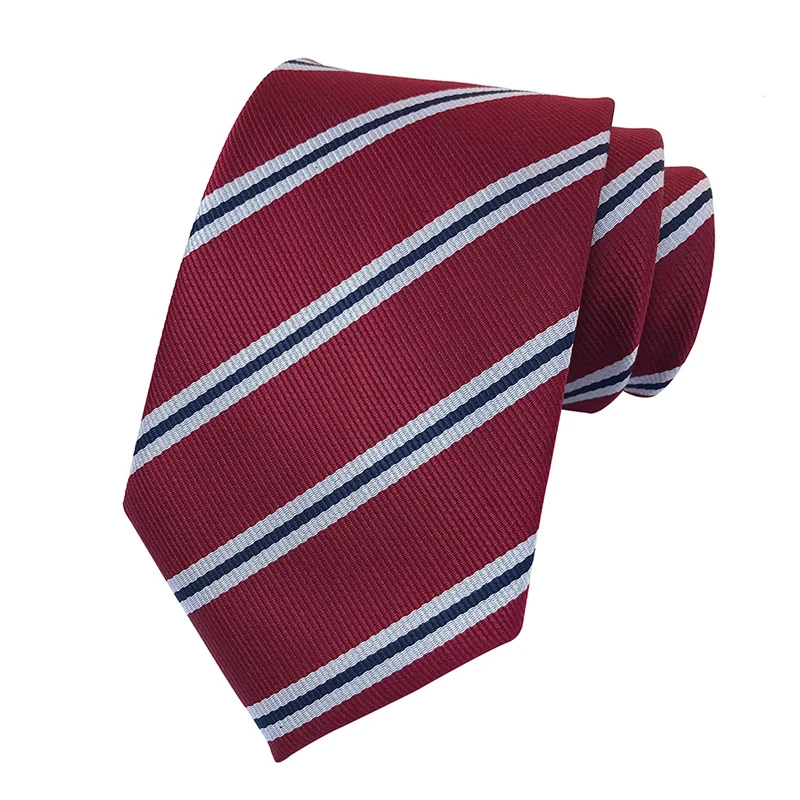 03 Высокое качество, модные новые полосатые темно-жаккард галстук из искуственного шелка платье деловые повседневные геометрические Мужская Галстук для взрослых - Цвет: 03