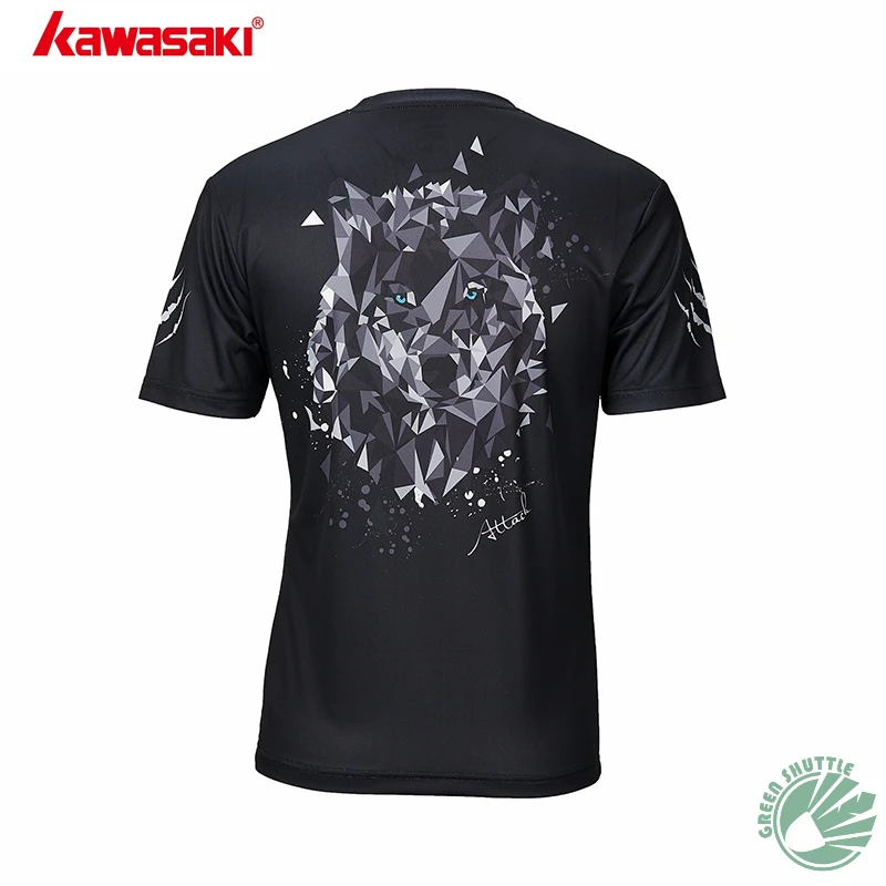 Новая Профессиональная Летняя мужская футболка для бадминтона Kawasaki 2020 с