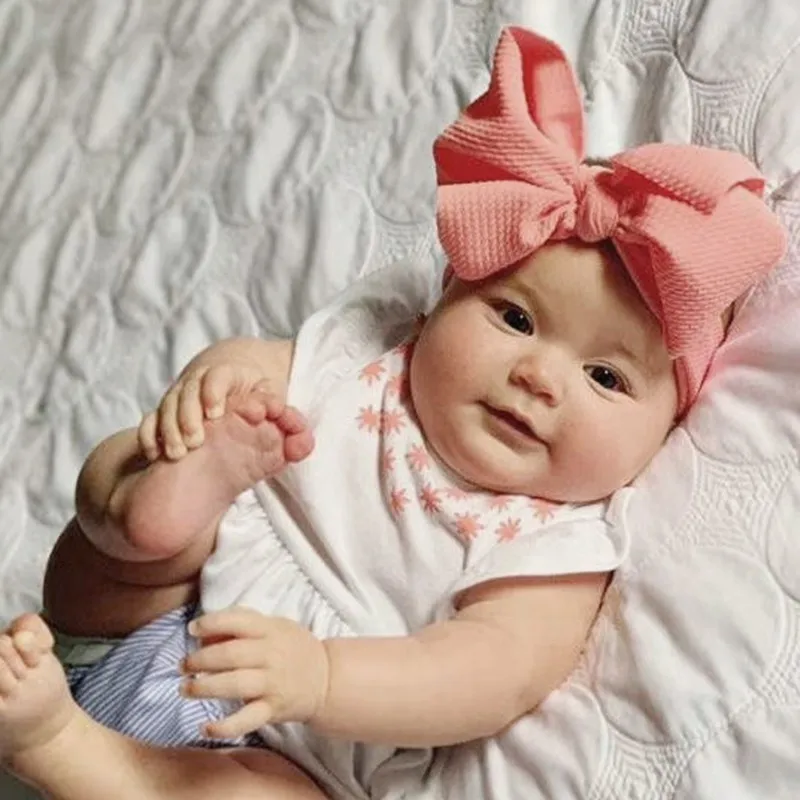 

Big Bowknot Baby Headbands Knotted Infant Headwraps Girls Turban Baby Bows