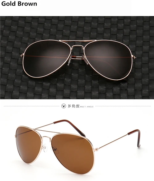Gold Brown Авиационные Винтажные Солнцезащитные очки для мужчин и женщин, роскошные фирменные дизайнерские солнцезащитные очки для глаз, солнцезащитные очки для мужчин, винтажные Ретро очки R3025 в стиле пилота - Цвет линз: Gold Brown