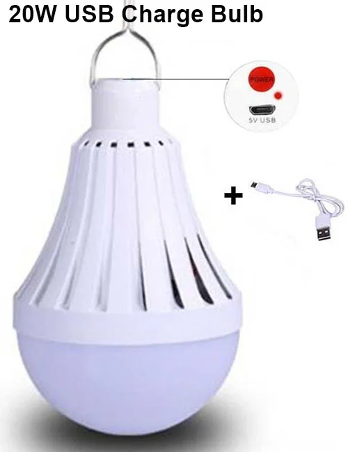 20W USB BEYLSION светодиодный перезаряжаемый 12 Вт 20 Вт 30 Вт 50 Вт 80 Вт E27 с регулируемой яркостью зарядка через usb лампа аварийного освещения для кемпинга дома открытый светильник ing - Цвет: 20W USB