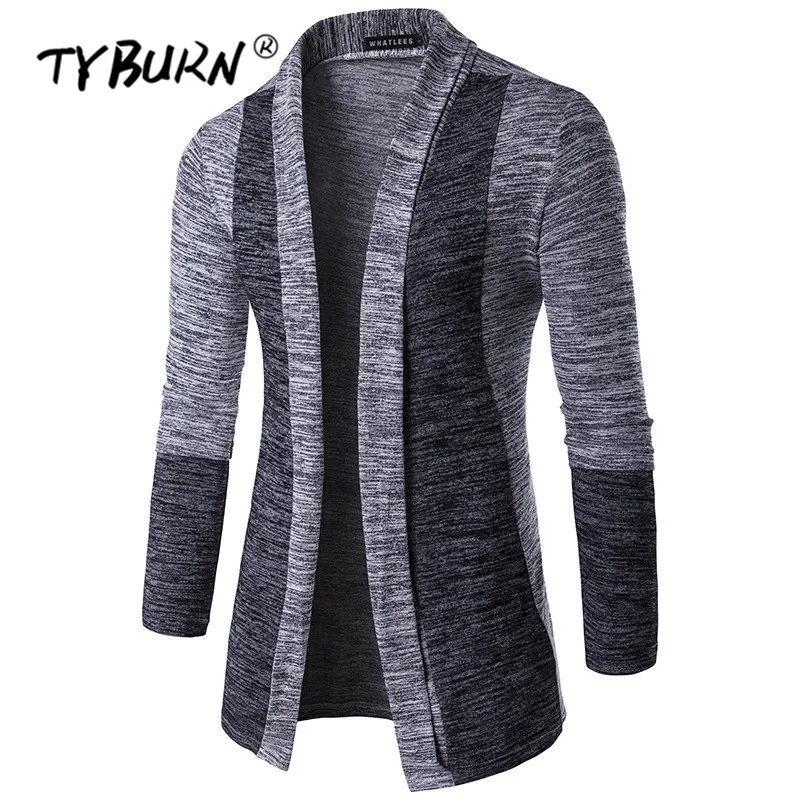 TYBURN Зимняя мода пэчворк Повседневный длинный рукав 2019 открытая строчка
