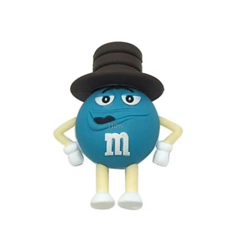 blue USB флэш-память 64 Гб мини шоколадные бобы USB 2,0 4 ГБ 8 ГБ портативный флеш-накопитель 32 Гб креативная мультяшная Флешка 16 Гб подарок на праздник - Цвет: blue