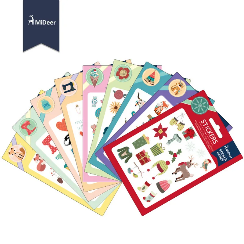 Чудесные наклейки Mideer яркие 9 видов стилей с героями мультфильмов на выбор для