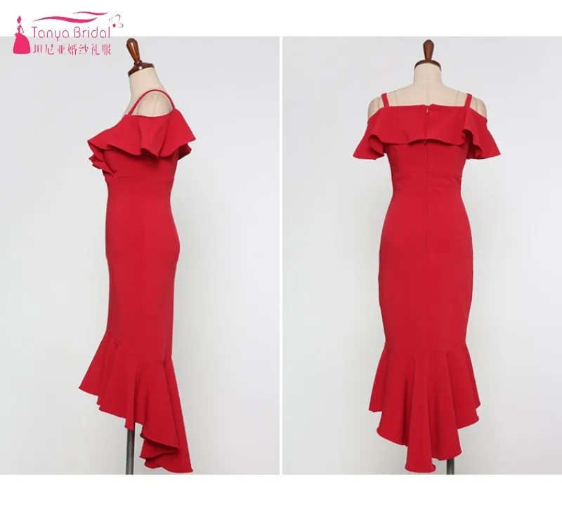 Женское платье Русалка из спандекса TANYA красное для выпускного вечера в наличии