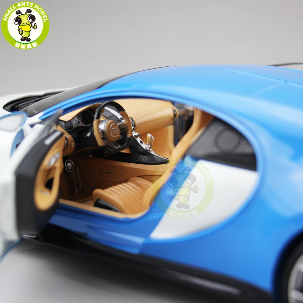 1/18 Bugatti Chiron супер автомобиль Welly GTAUTOS литая металлическая модель автомобиля подарок на день рождения для мальчиков и девочек синий и белый