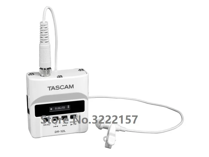 TASCAM DR-10LW DR10LW легкий и удобный цифровой рекордер с микрофоном lavalier маленький для