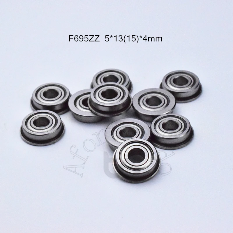 Flange Bearing 10pcs F695ZZ 5*13(15)*4(mm) free shipping chrome steel Metal Sealed High speed Mechanical equipment parts | Обустройство
