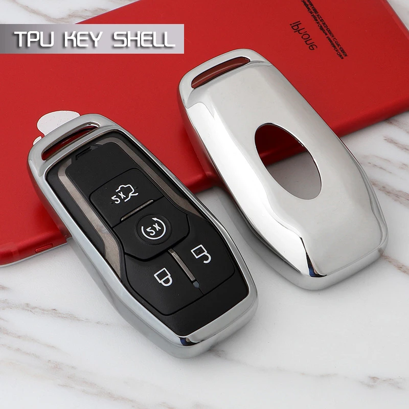Фусу Мягкие TPU ключа автомобиля чехол сумка Shell держатель кожи для Линкольн MKX MKZ