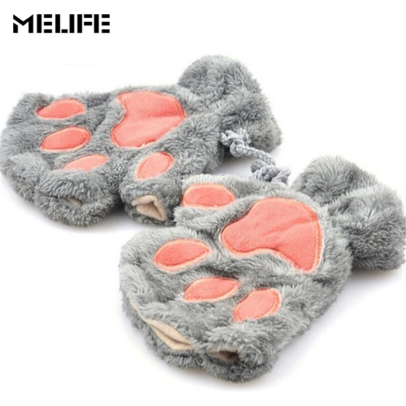 

MELIFE New Arrived Ski Gloves Lovely Women Bear Thermal Waterproof For Winter Outdoor Sports Snowboard Ladies Cute Cat Glove