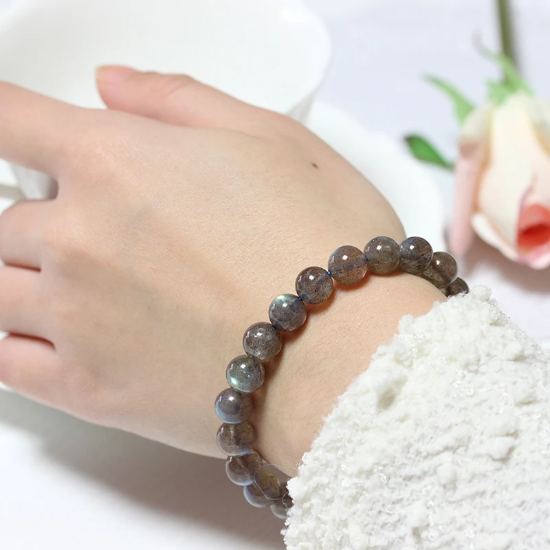 VunSun natural crystal Sri Lanka grey Moonstone Bracelet female birthday Ruili jewelry | Украшения и аксессуары