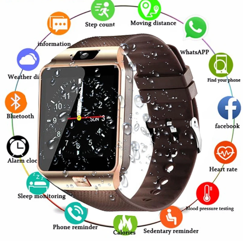 DZ09 Смарт часы для мужчин Smartwatch Android телефонный звонок Relogio Водонепроницаемый IP67 с