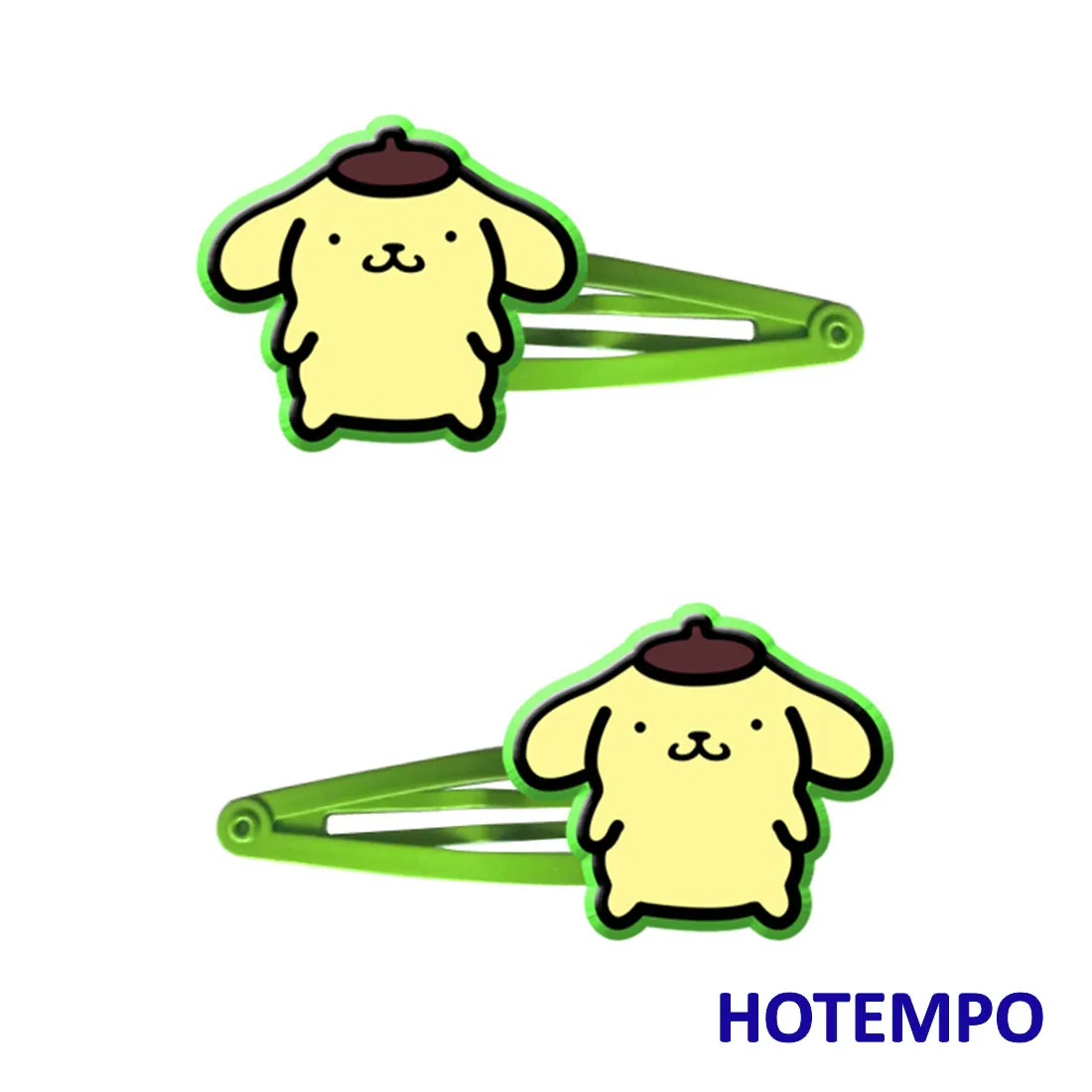 Япония Kawai мультфильм Keroppi Kuromi Мелодия пурин Pochacco Maru Sam LittleTwinStars милые шпильки для волос для девочек зажим для девочек подарок - Цвет: PVCFJ-BDG-GN-LR2P