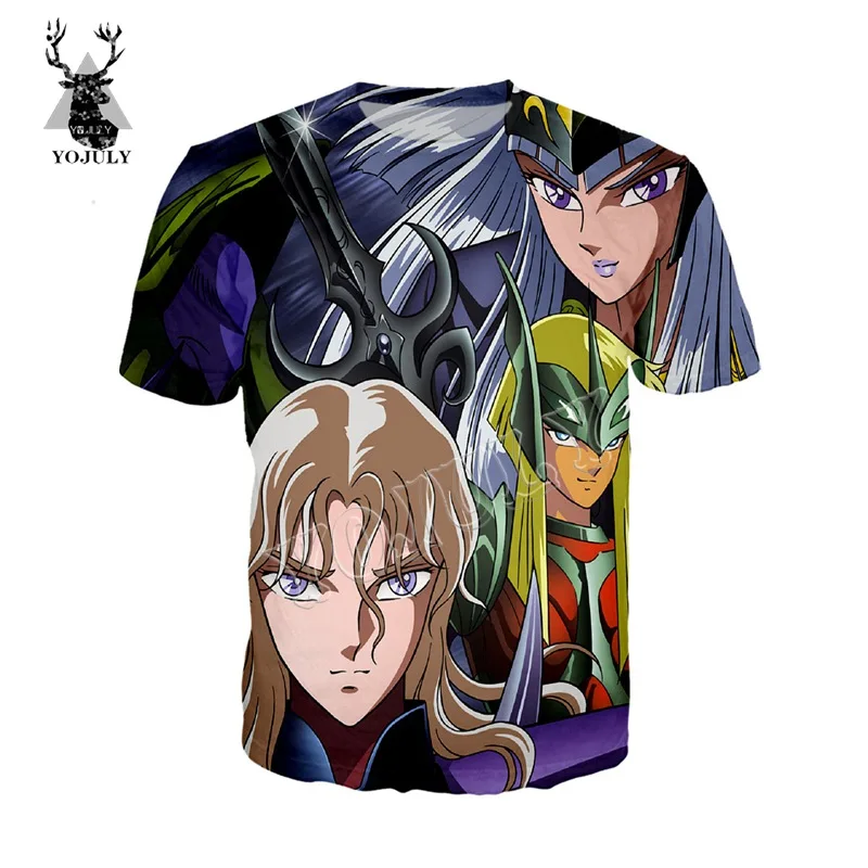 1 YOJULY, Япония, аниме, ST Seiya, 3D печатная Футболка, унисекс, летняя футболка с коротким рукавом, Мужская/женская модная повседневная футболка с круглым вырезом, t64 - Цвет: 1