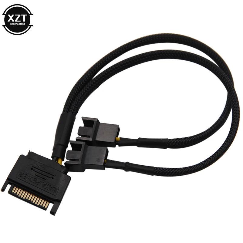SATA 15Pin на 1 2 * 3Pin / 4Pin компьютерное охлаждение