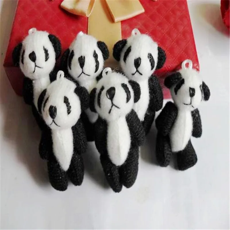 4.5cm 30pcs Mini Cute Joint Panda Plush Toys Chinese Treasure Dolls DIY Wedding Party Decor | Игрушки и хобби