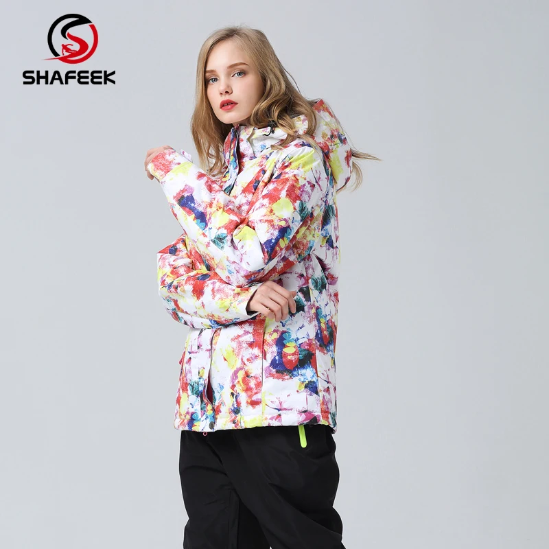 Женские лыжные костюмы SHAFEEK лыжная куртка для женщин Сноубордическая штаны