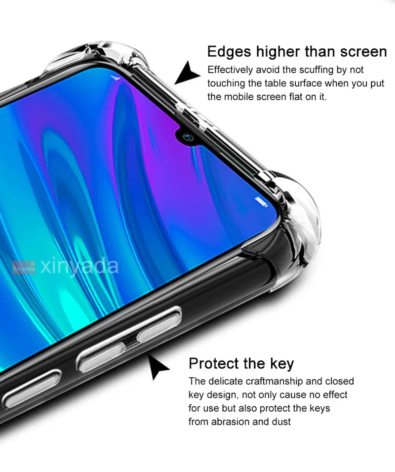 Прозрачный чехол для huawei Honor 9X Премиум чехол мягкий бампер Противоударная Подушка раковина Силиконовый ТПУ чехол