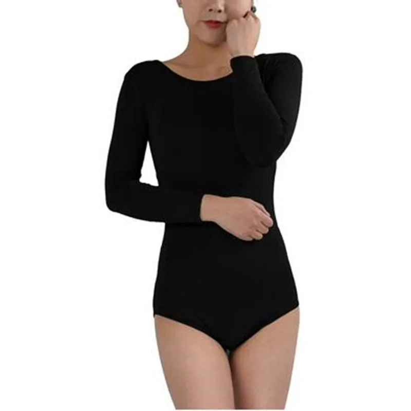 Классическая Балетные костюмы танец купальник Для женщин с длинным рукавом