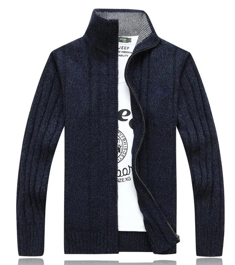 2017 Мужская мода одежда теплый длинный рукав осень свитер кардиган мужской