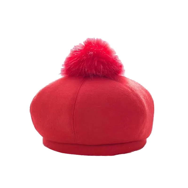 2018 Новинка зимы детская обувь для девочек берет кепки маленьких детей Шерсть