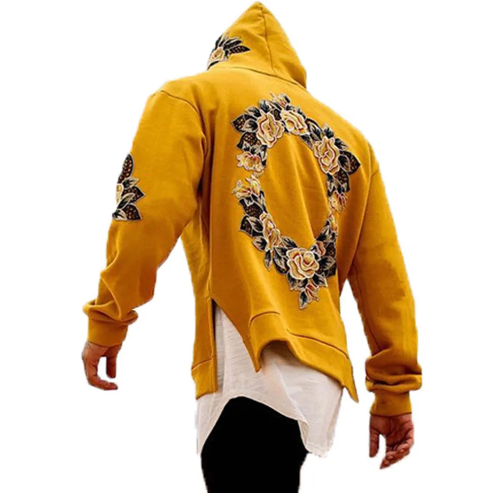 Fashion Autumn Winter Men Sweatshirts With Hat Long Sleeve Embroidery Hoodies Man Loose Casual Hooded Tops KNG88 | Мужская одежда