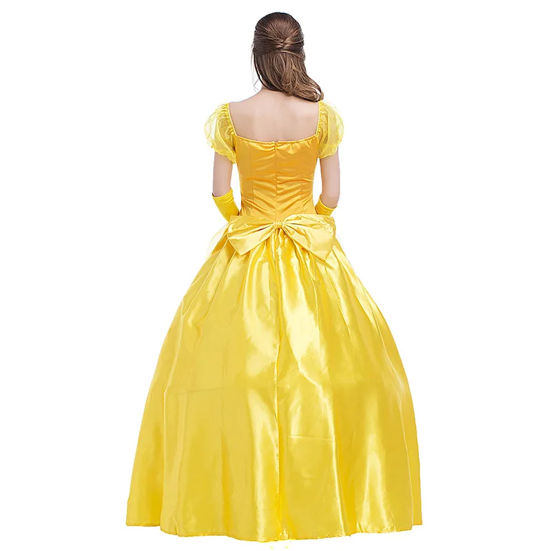

Halloween Princess Dress Yellow Fairy Tale Theme Costumes European Retro Court Costume Stage Costumes Singer Costume