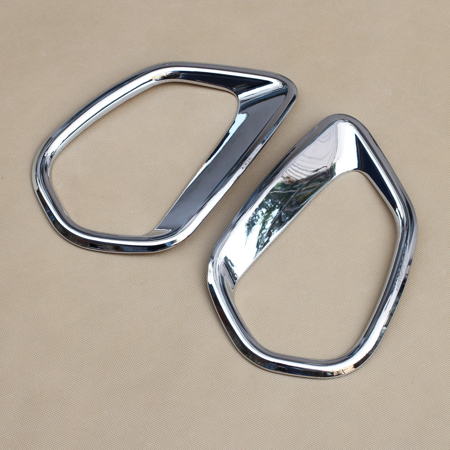 4Pcs Front + Rear Combo For 2016-2018 Mitsubishi Outlander Fog Light Ring Frame Accessories Silver Chrome Cover Kits | Автомобили и